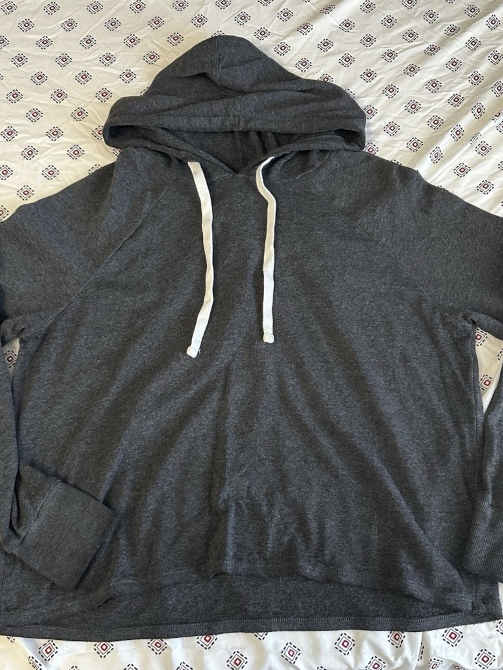Colsie Grey Hoodie Drawstring large long sleeve shirt top womens